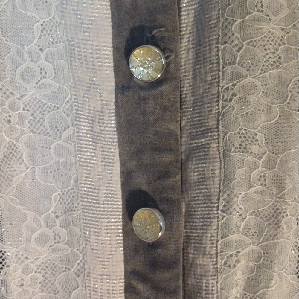 Chico's Velvet Lace Snowflake Dress Jacket 1/S - Picture 4 of 7